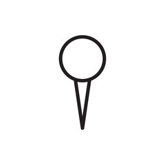 Map Marker Push Pin Pointer Outline Icon
