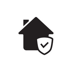 Protected Security Home Filled Vector Icon