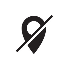 Restricted Disabled Location Pin Solid Icon