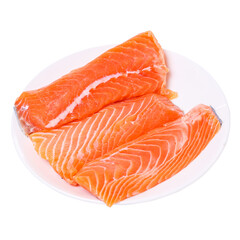 Slice of raw salmon
