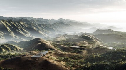 Fototapeta premium Mountain landscape view