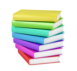 Stack of colorful books_books png