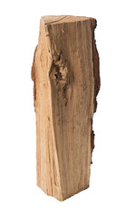 single wood stick on isolated white