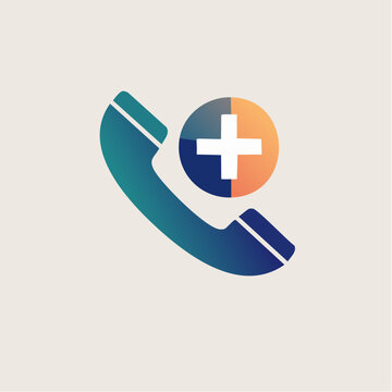 Telephone receiver icon with a plus sign, symbolizing adding a contact or making a new call.