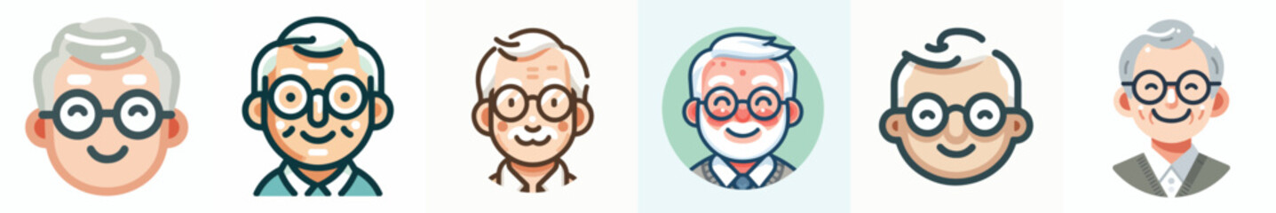 International Day for Older Persons. Vektor, ilustration, set icon