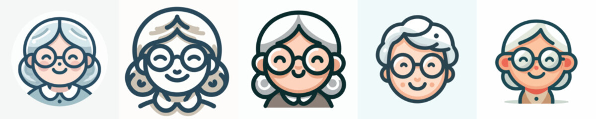 International Day for Older Persons. Vektor, ilustration, set icon