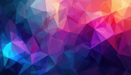 Dynamic geometric abstract background with vibrant gradient colors, perfect for modern design projects and digital art.