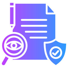 Transparency Policy glyph gradient icon