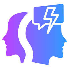 Conflict Of Interest glyph gradient icon