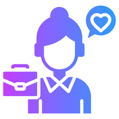Business Honesty glyph gradient icon