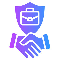 Trust Business glyph gradient icon