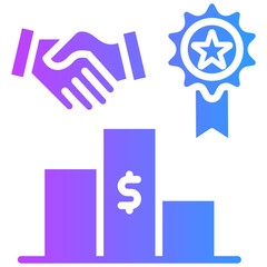 Fair Competition glyph gradient icon