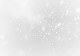 Snowflakes overlay PNG, falling snow transparent background