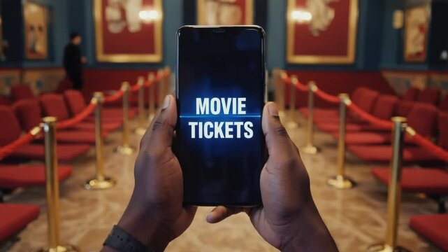 Buying movie tickets online.