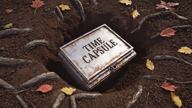 Buried time capsule.