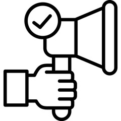 Responsible Marketing line icon