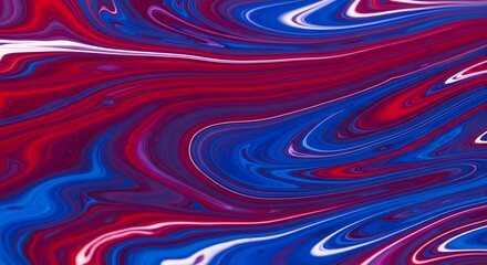 Abstract swirl background with a vibrant mix of red, white, and blue colors, creating a dynamic and eyecatching texture for various design projects