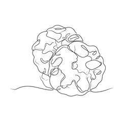Single-line drawing of two cookies