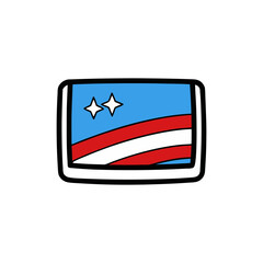 Vintage american flag illustration vector graphic scalable patriotism design