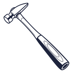 Illustration of a claw hammer