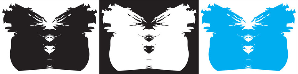 Abstract hand-drawn brush stroke vector set.  abstract hand-drawn brush stroke vectors in black, white, and blue colors. Ideal for backgrounds, grunge , and artistic textures.EPS10AI.