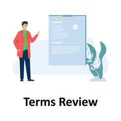 Terms Review Vector Illustration Which can easily edit or modify