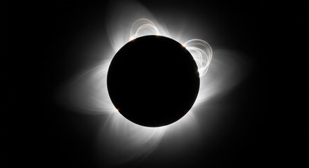 A photograph of a total solar eclipse