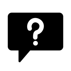 Question Chat Bubble Silhouette Icon Illustration