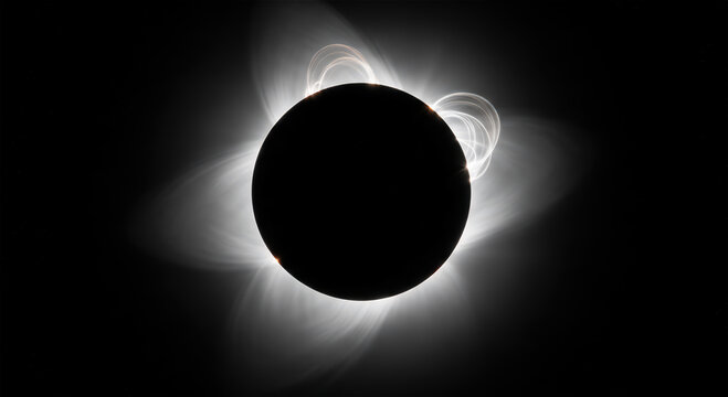 A photograph of a total solar eclipse