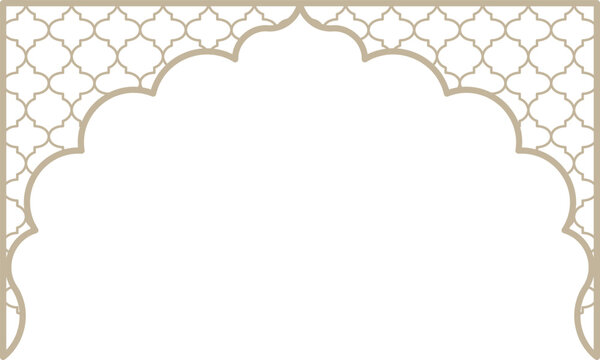 Indian Traditional Arch Frame with Jaali