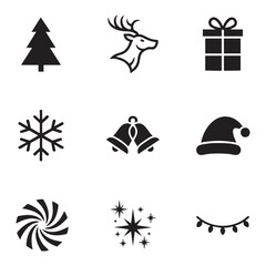 Fototapeta premium christmas icons set