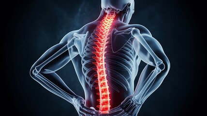 Human Spine Pain and Anatomy X-Ray
