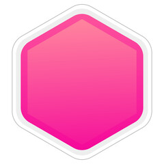 Pink Hexagon Badge