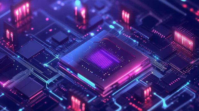Central processing unit integrating electronic components on circuit board