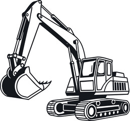Excavator Machine Illustration