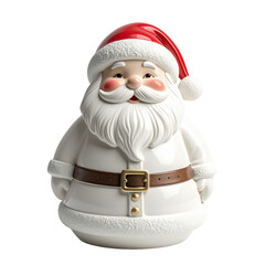 Santa Claus in Festive Attire: A charming depiction of Santa Claus, adorned in his iconic red hat and crisp white suit, radiates warmth and holiday cheer. Perfect for spreading festive joy.