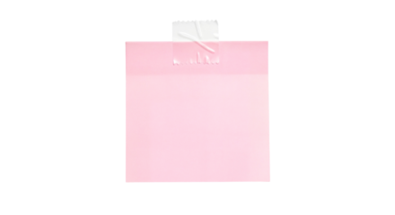 Sticky note reminder. Post it note paper. pink sheets for notes isolated with clipping path on background.