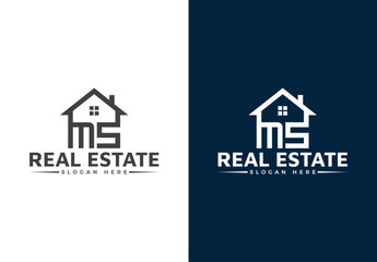 MS Letter Real estate logo design, MS Letter Real estate logo ideas, MS Letter Modern real estate, Minimalist real estate logo, Luxury real estate logo, Real estate agent logo, Realtor logo design