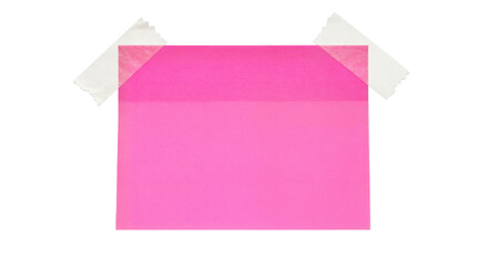 Sticky note reminder. Post it note paper. pink sheets for notes isolated with clipping path on...