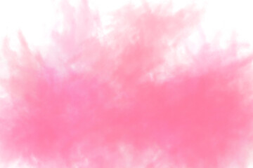 Fototapeta premium Smoke cloud of pink abstract watercolor splash isolated on transparent background