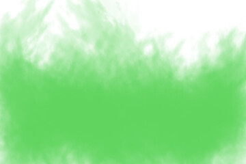 Obraz premium Smoke cloud of vibrant green watercolor splash effect isolated on transparent background