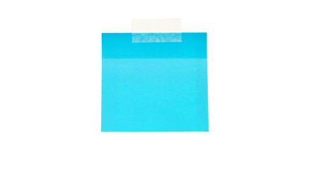 Sticky note reminder. Post it note paper. blue sheets for notes isolated with clipping path on background.