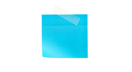 Sticky note reminder. Post it note paper. blue sheets for notes isolated with clipping path on...