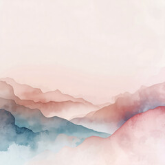 watercolor background with clouds