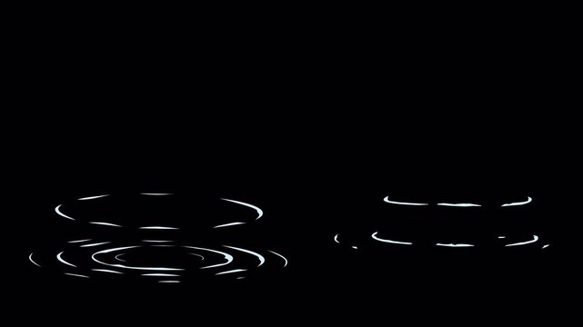 2D Cartoon Water Ripple and Drop Animation