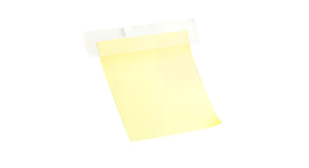 Sticky note reminder. Post it note paper. Yellow sheets for notes isolated with clipping path on...
