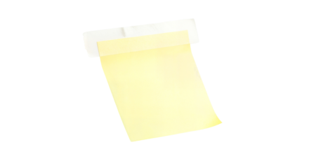 Sticky note reminder. Post it note paper. Yellow sheets for notes isolated with clipping path on background.