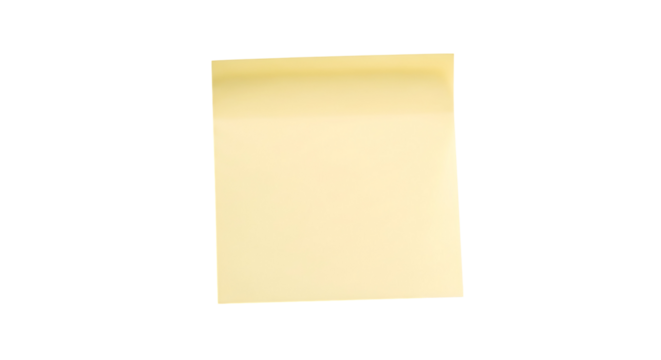 Sticky note reminder. Post it note paper. Yellow sheets for notes isolated with clipping path on background.