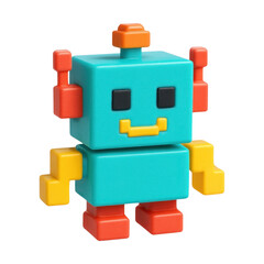 Obraz premium PNG Colorful playful robot toy