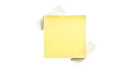 Sticky note reminder. Post it note paper. Yellow sheets for notes isolated with clipping path on...